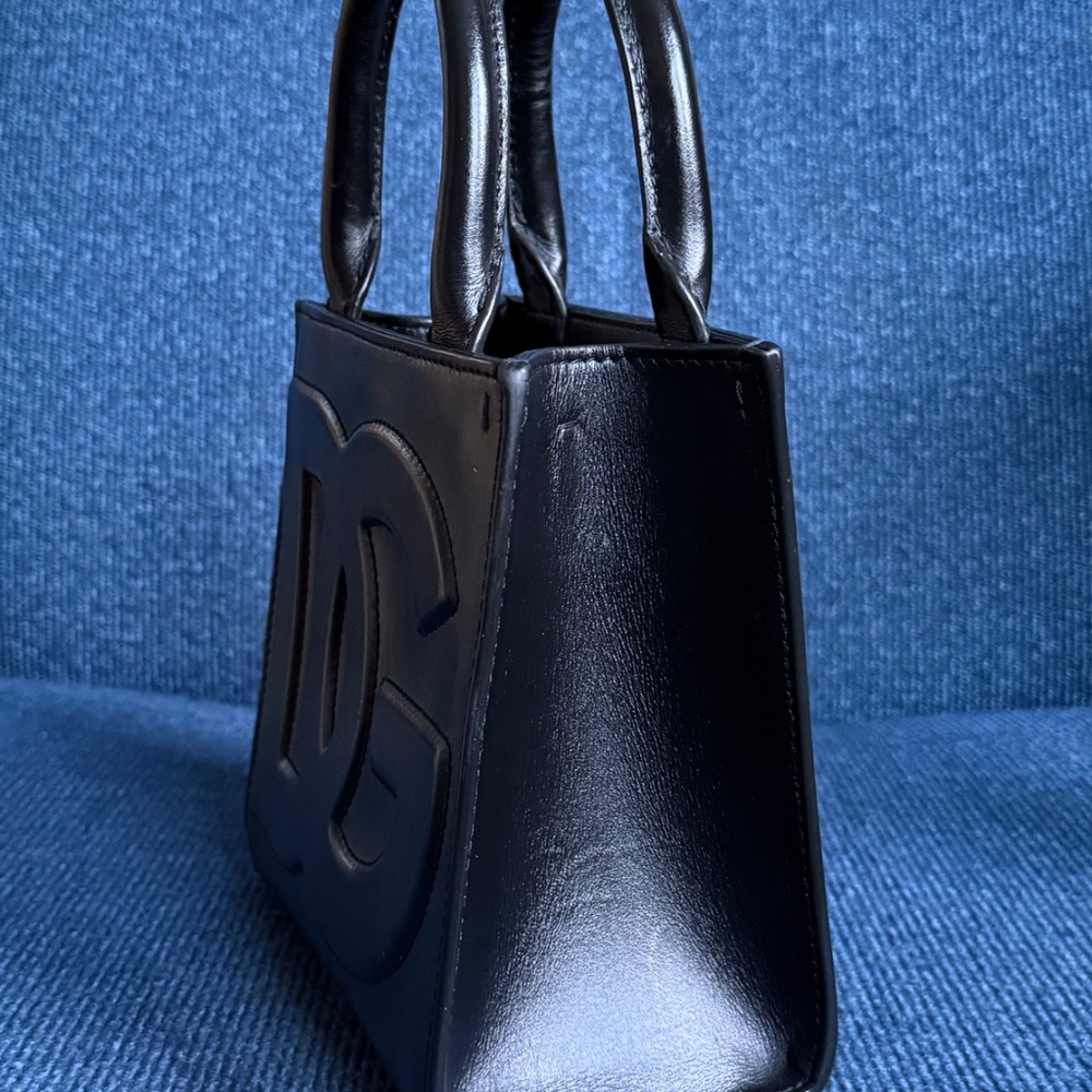 Dolce & Gabbana Mini Top Handle Bag DG Daily Shopper D&G Tote Bag Black Calfskin - Picture 14 of 16